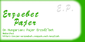 erzsebet pajer business card